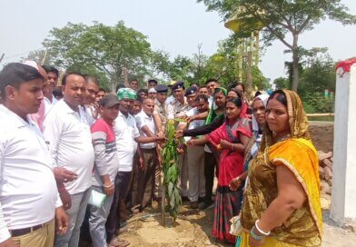 भगवानपुर थाना के नए परिसर में वृक्षारोपण कर दिया पर्यावरण संरक्षण का संदेश