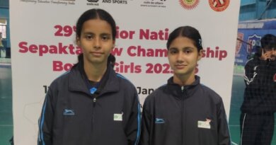 पंजाब के फगवाड़ा में आयोजित जूनियर नेशनल सेपक टकरा चैंपियनशिप के छपरा की दो बेटियां हुई शामिल